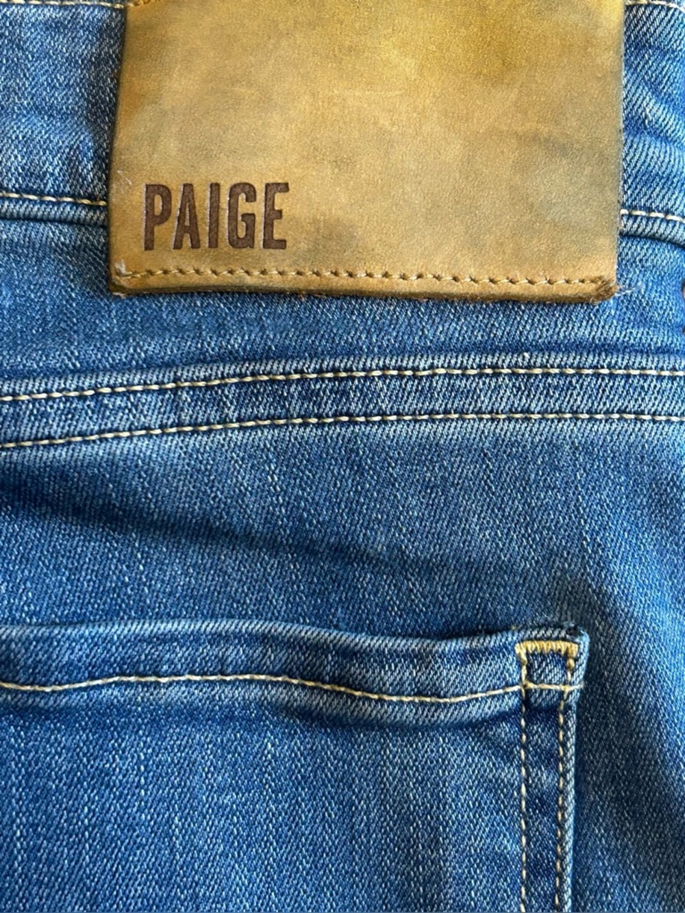 Paige Men’s Stretch Slim Denim Straight leg Lennox Jeans, Mid-rise. Size 34 - Picture 5 of 8